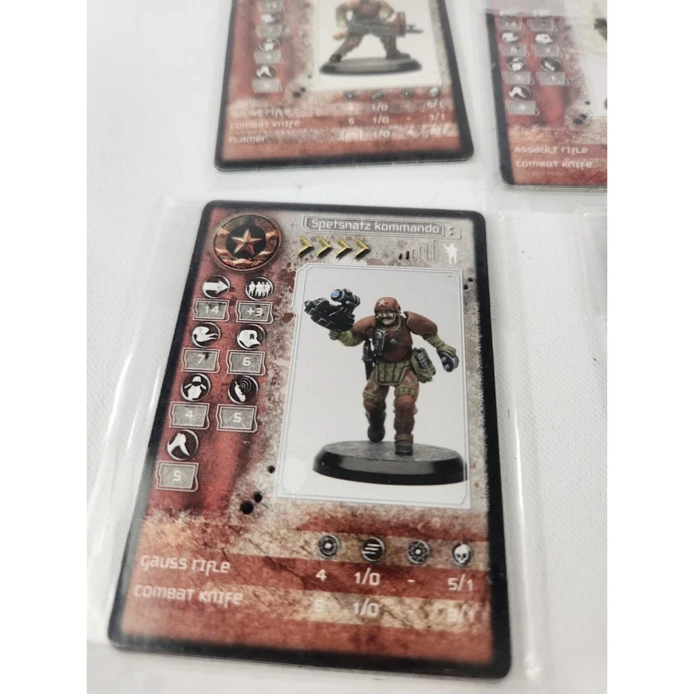 Rackham AT-43 Figure Cards Player Stats‎ Game Play CARDS ONLY ~ Lot of 50+ Cards